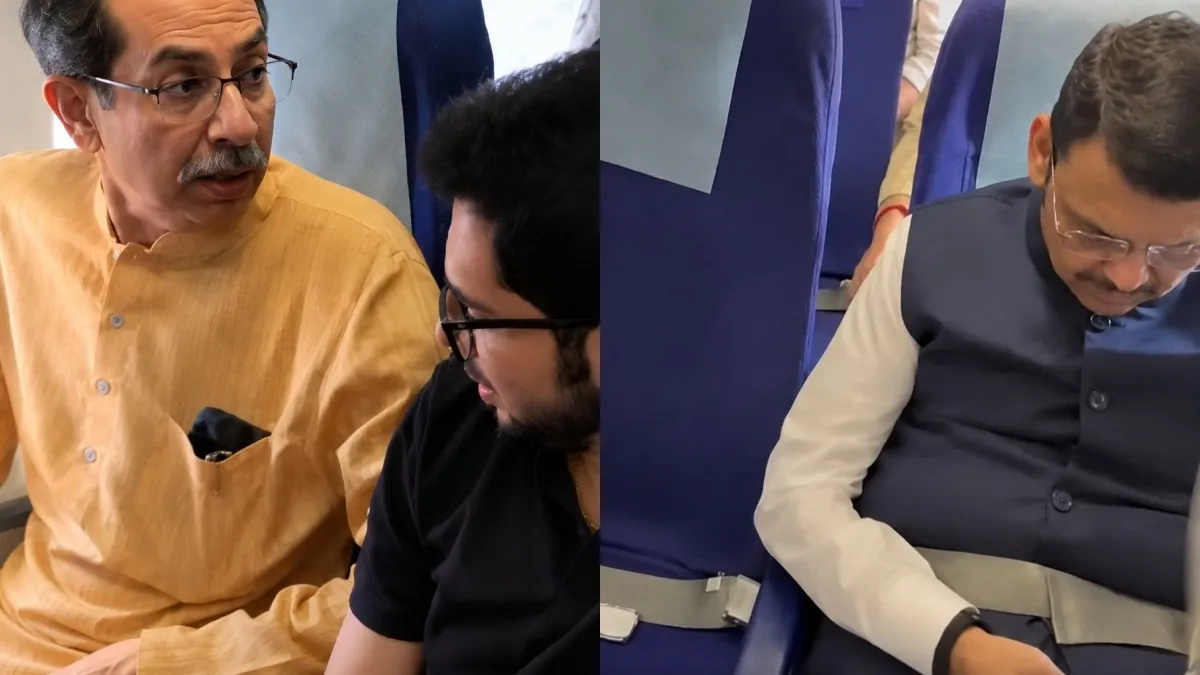 CM Fadnavis and Uddhav Thackeray departing on same flight- India TV Hindi