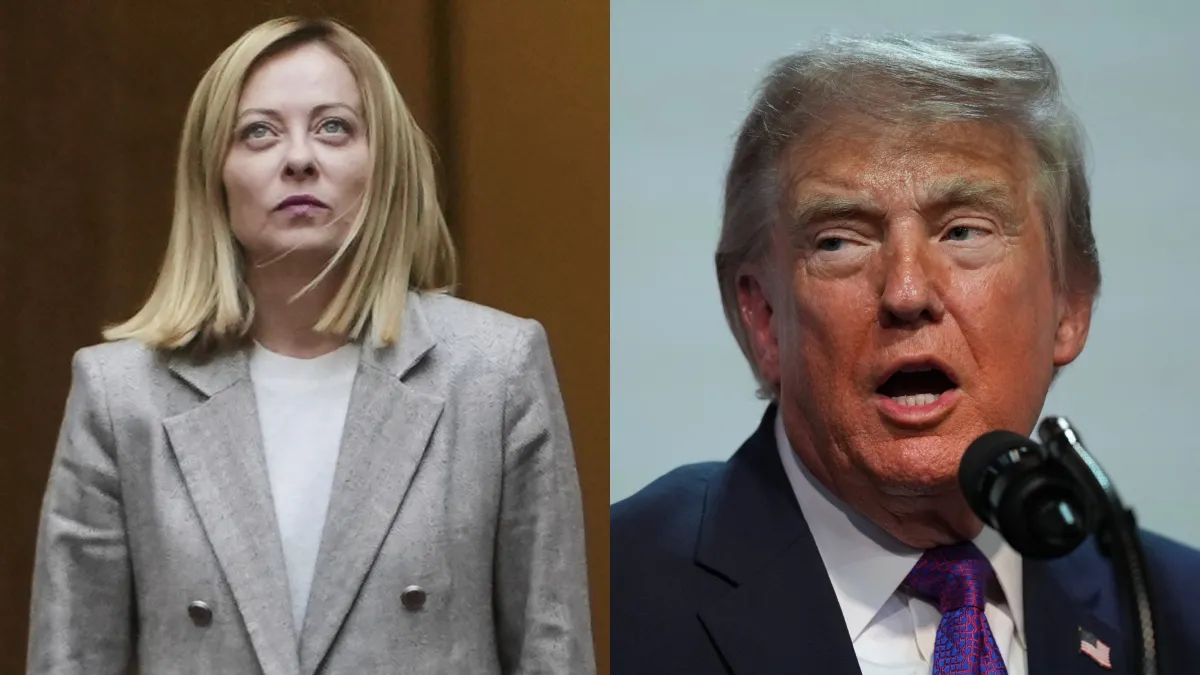 Giorgia Meloni vs donald trump photo controversy- India TV Hindi