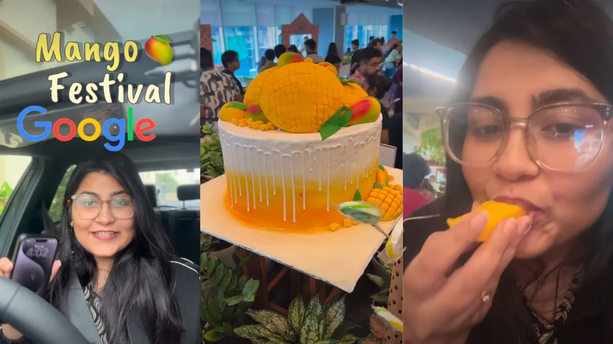 Google Office Mango Festival Video, Mango Festival Video, Aaj Ka Viral Video, bengaluru google Offic- India TV Hindi
