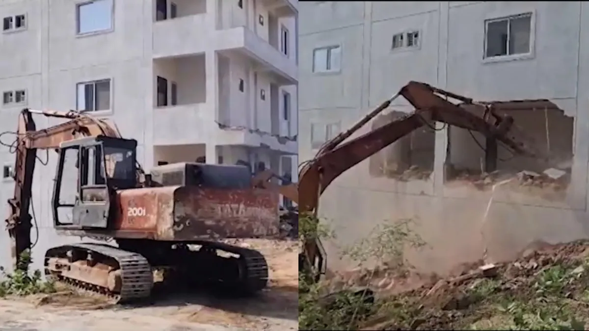 gujarat narmada district bulldozer action- India TV Hindi