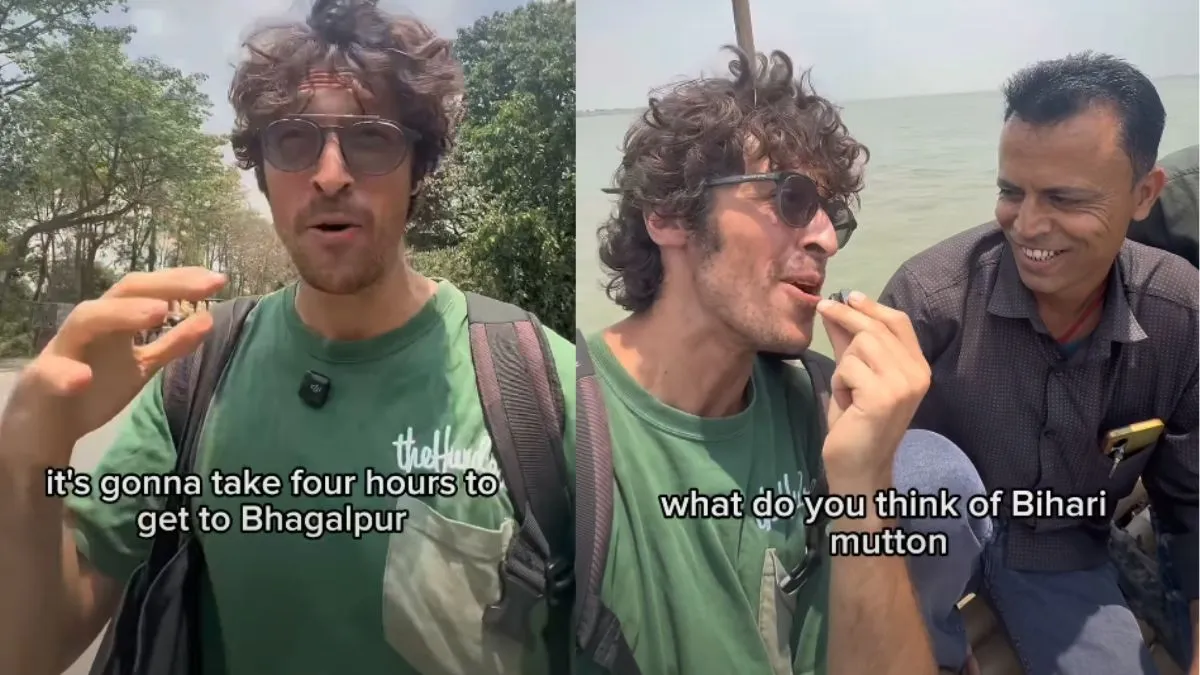 American tourist video, American tourist in bihar, aaj ka viral video, us tourist video, us tourist - India TV Hindi