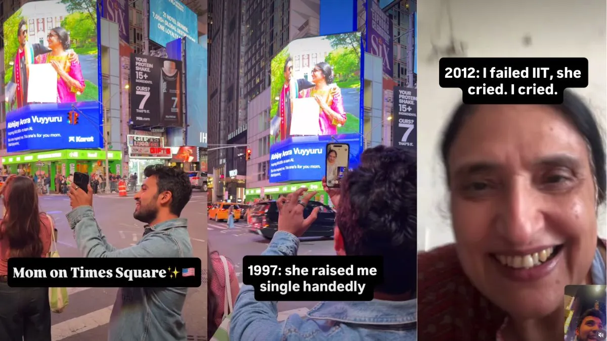 Mother Son Cute Video, Surprise Video, Google, Times Square, Viral Video, Aaj Ka Viral Video- India TV Hindi