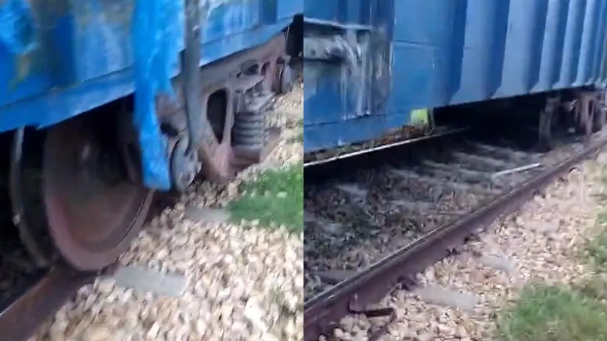 Goods train wagons derailed- India TV Hindi