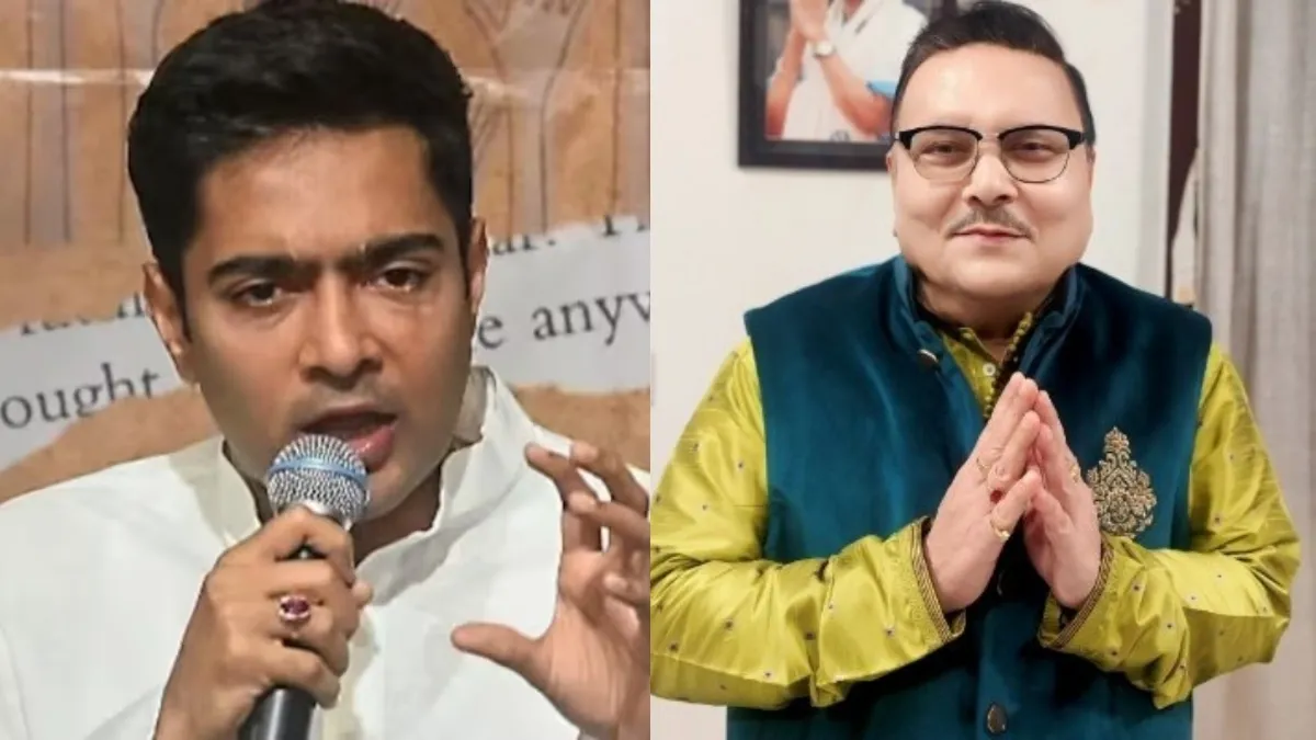 टीएमसी सांसद अभिषेक बनर्जी और बागी नेता मदन मित्रा- India TV Hindi