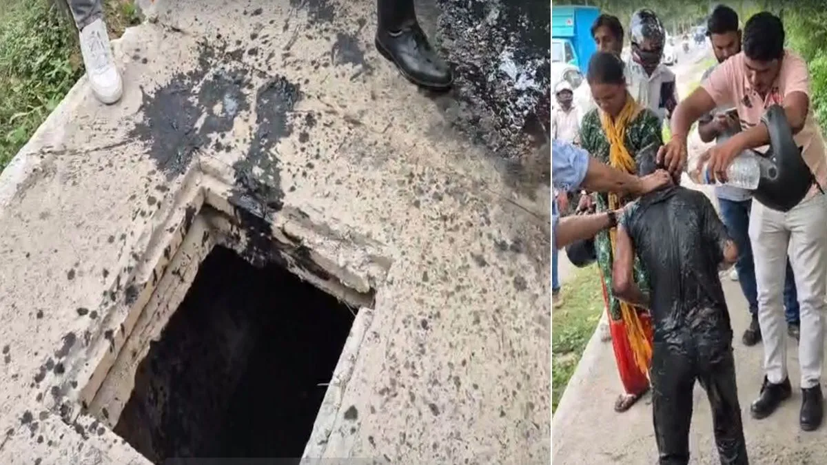 child fell into drain- India TV Hindi