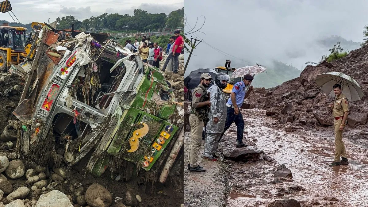 Jammu Srinagar Highway closed, Jammu Kashmir heavy rain, Jammu landslide news- India TV Hindi