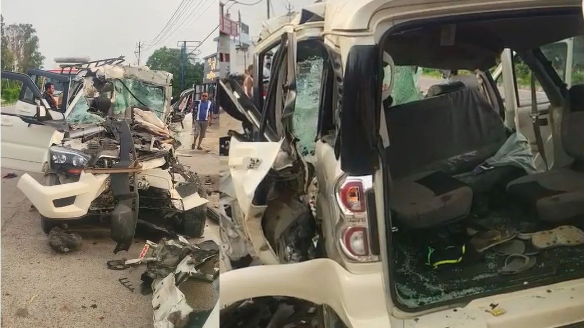 Scorpio was completely destroyed in the accident in Kanpur- India TV Hindi