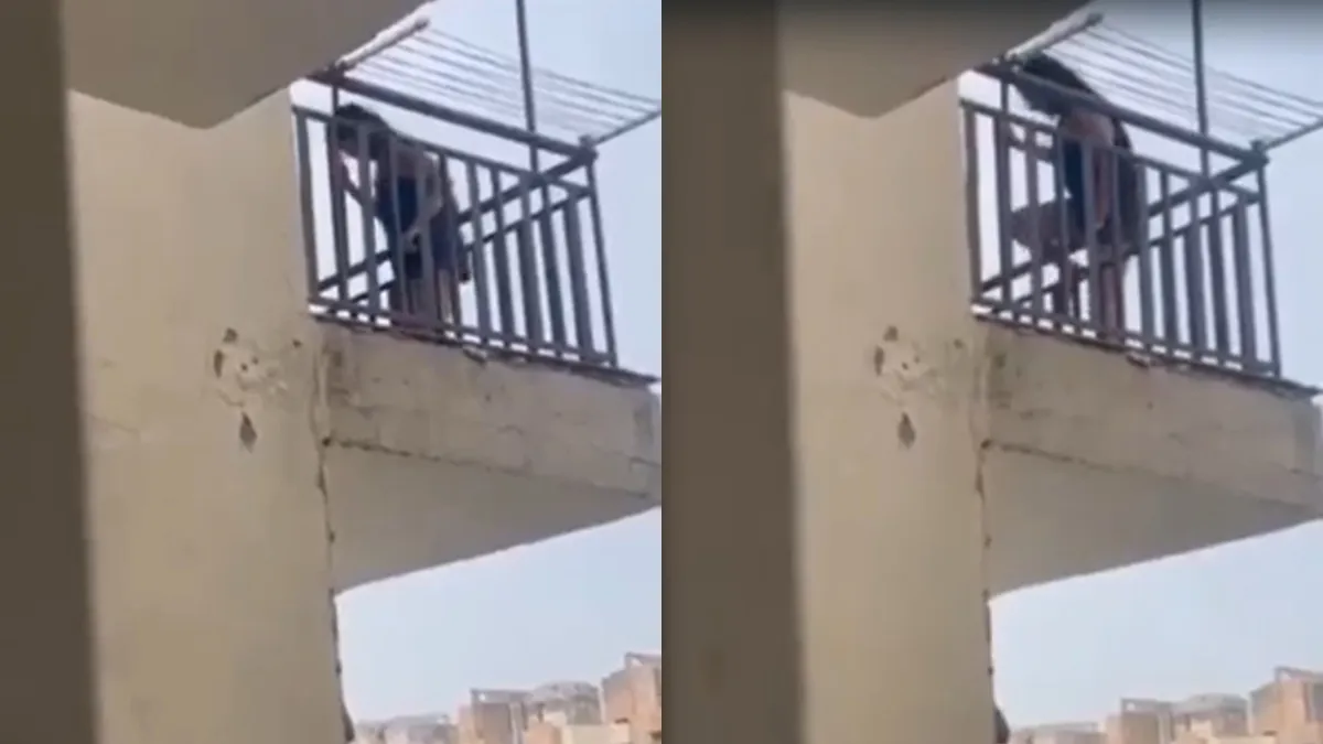 Girl Hanging from balcony- India TV Hindi
