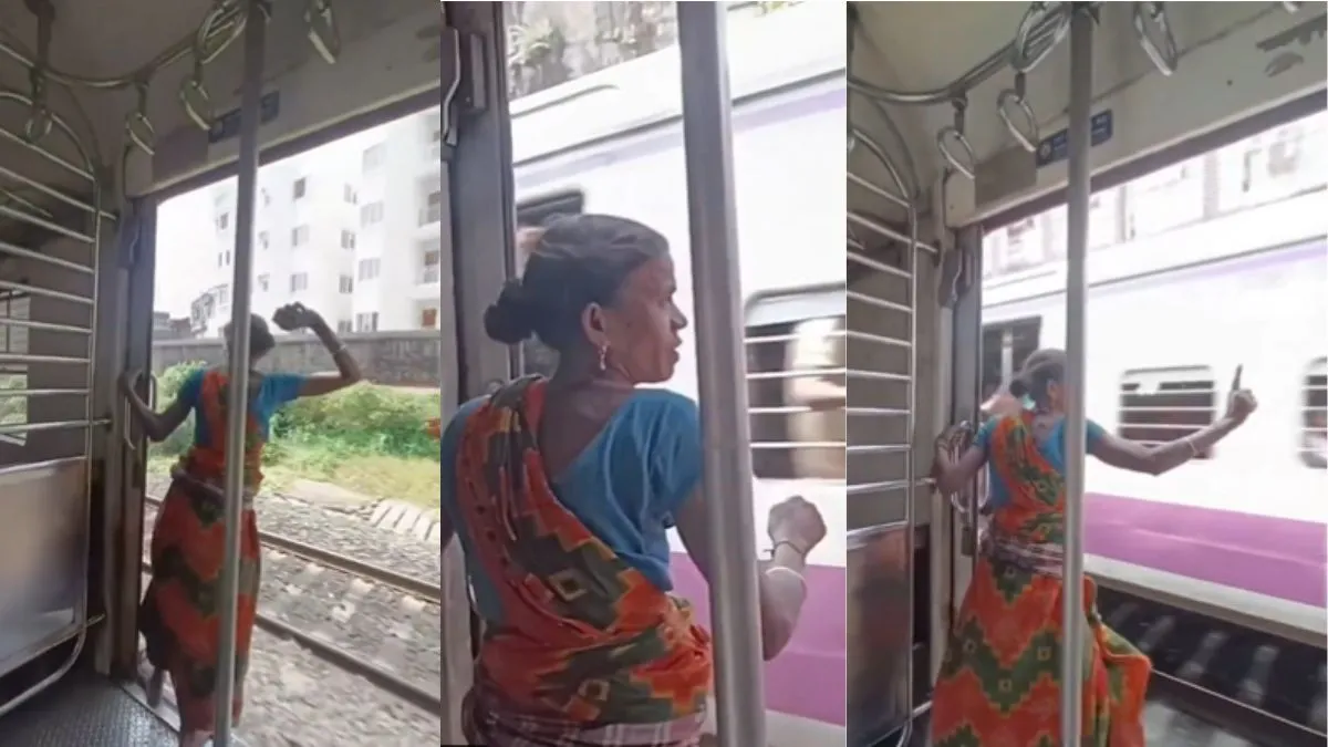 Woman throw stone on train video, train ka video, train video viral - India TV Hindi