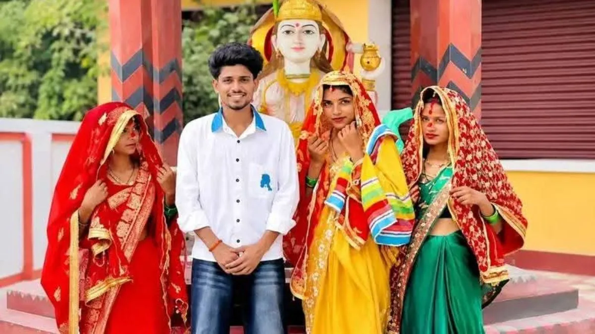 तीन बहनों ने एक युवक से की शादी।- India TV Hindi