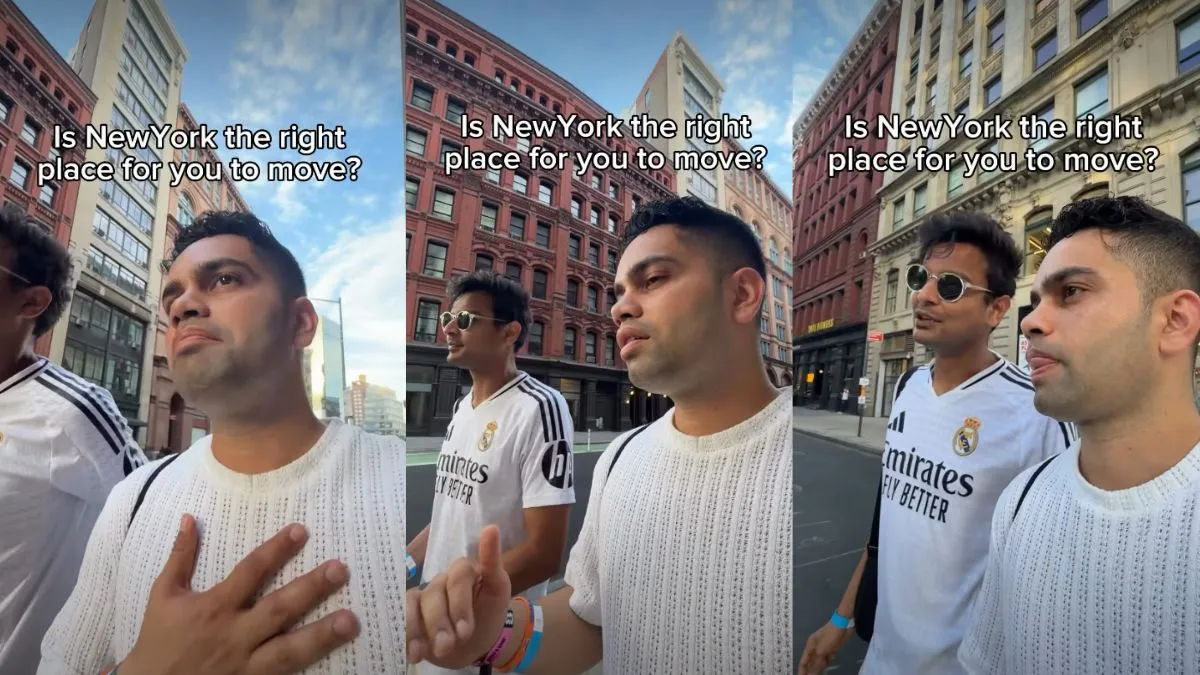 Indian Man Video, Indian Man in New York, Viral video, new York, india- India TV Hindi