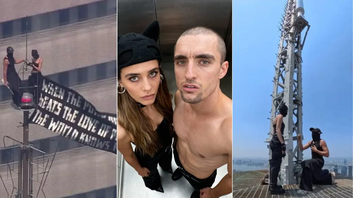angela nikolau ivan kuznetsov, couple climb empire state building, empire state building new york, a- India TV Hindi