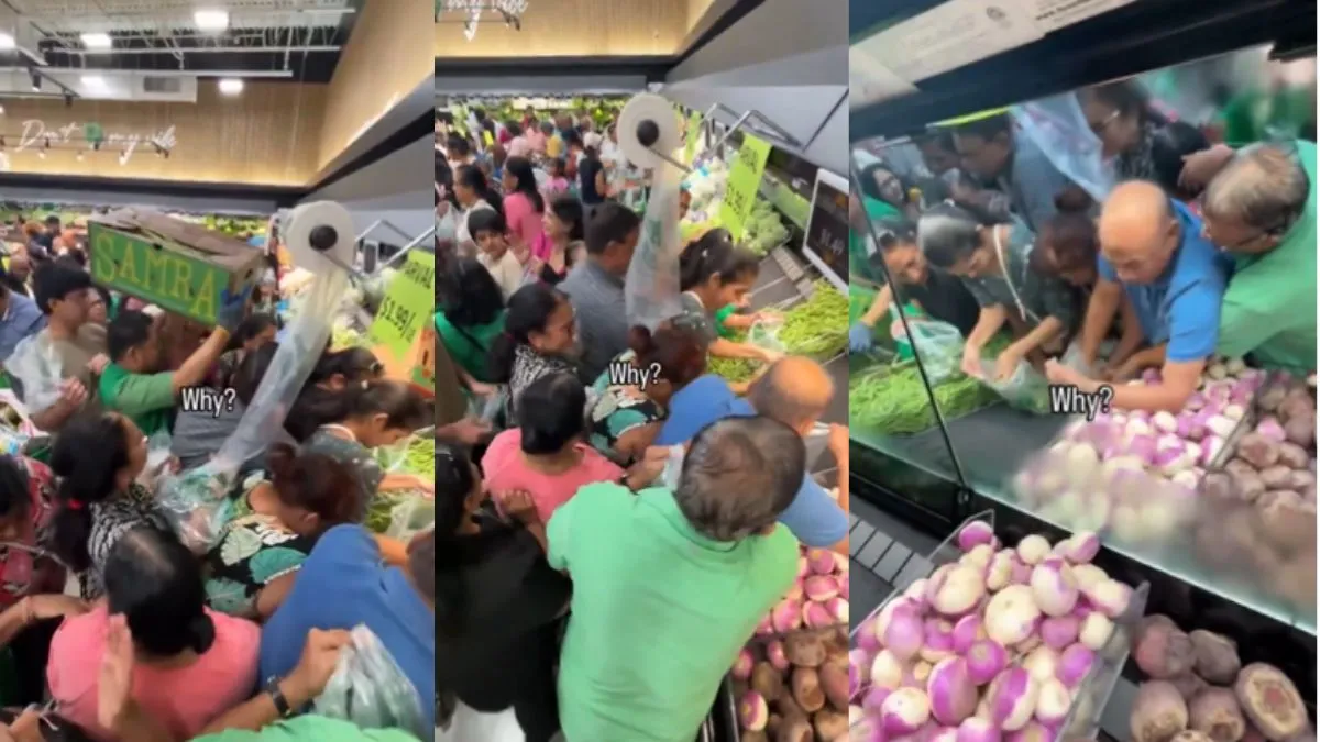 Indians at US grocery store video, Indian grocery store video, viral video, civic sense video- India TV Hindi