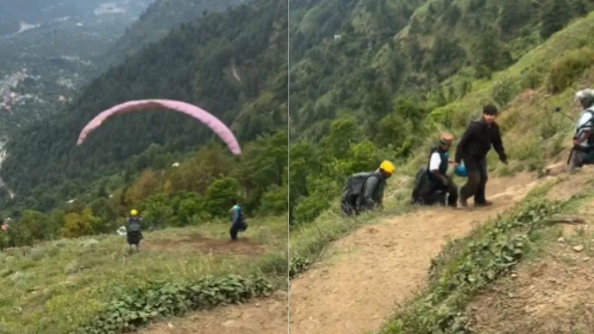 paragliding accident video,  paragliding accident video viral, viral video  - India TV Hindi