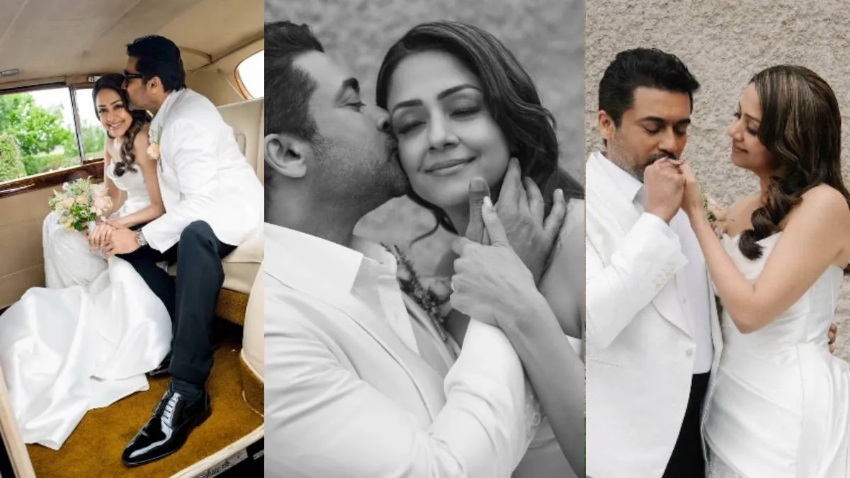 20 साल बाद दोबारा दुल्हन बनीं ज्योतिका को देख भर आईं सूर्या की आंखें, बच्चों के सामने कपल ने की व्हाइट वेडिंग, दिखाया सीक्वल वीडियो