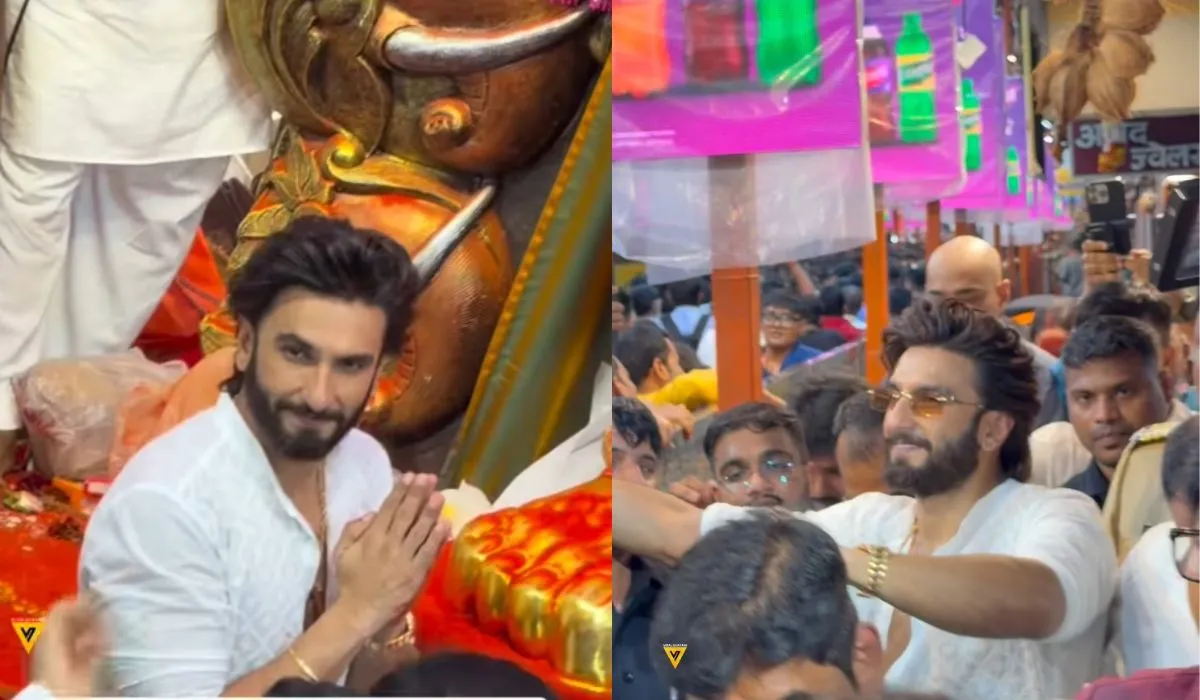 लालबागचा राजा के दरबार पहुंचे रणवीर सिंह, बप्पा का लिया आशीर्वाद, एक्टर को देख टूट पड़े फैंस