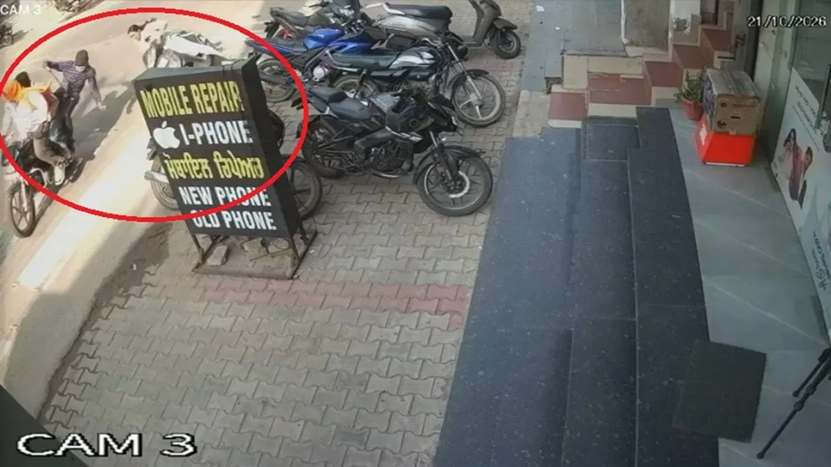 पहले पीछा किया, फिर झपटी 3 तोले की चेन, एक्टिवा समेत सड़क पर गिरी महिला... CCTV में कैद लुधियाना की पूरी वारदात