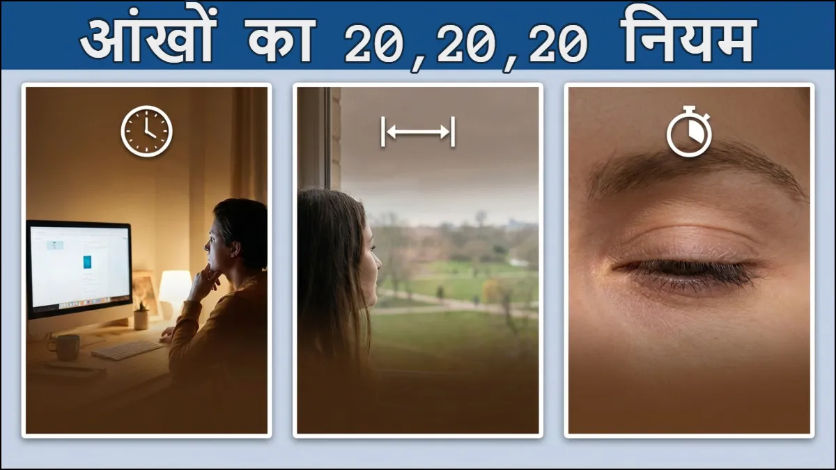 कंप्यूटर, लैपटॉप पर काम करने वालों के लिए 20,20,20 का नियम, आंखो में होने वाली इन बीमारियों से बच सकते हैं