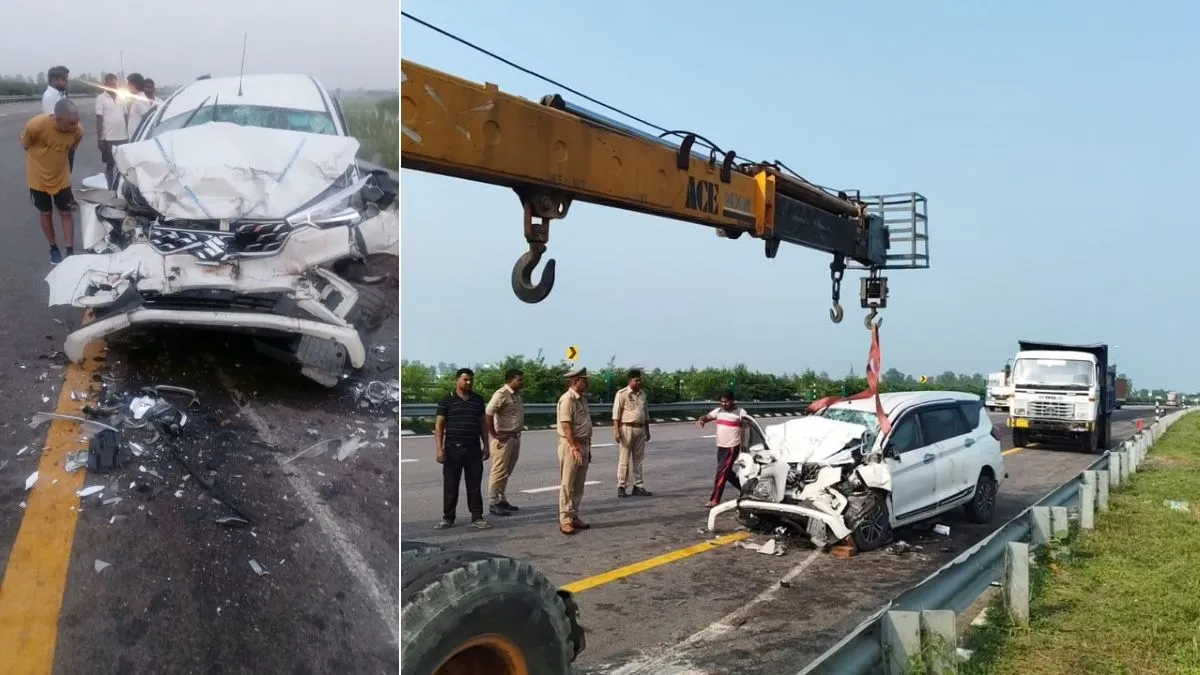 पूर्वांचल एक्सप्रेसवे पर खौफनाक हादसा, 100 की स्पीड में ट्रक में घुसी अर्टिगा, 3 टेनिस खिलाड़ियों की मौत
