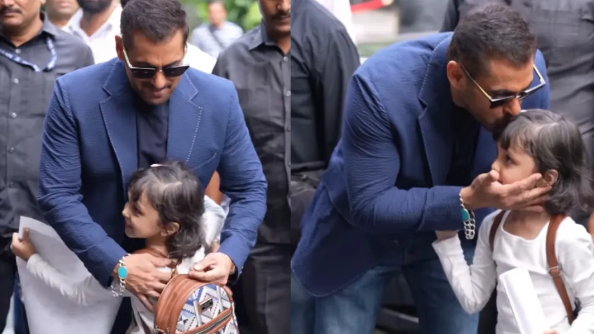 टाइट सिक्योरिटी के बीच सलमान खान के पास आई नन्ही बच्ची, दौड़कर किया हग, फिर सुपरस्टार ने पूरी की छोटी फैन की विश