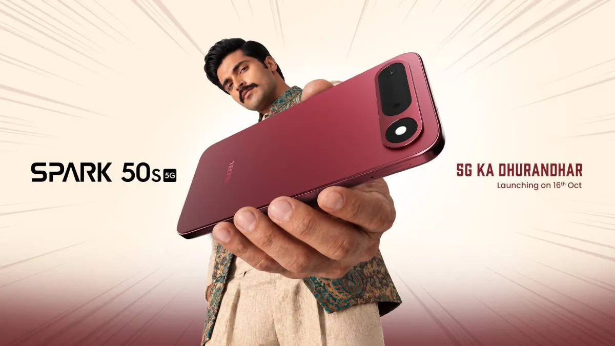 16 अक्टूबर को भारत में लॉन्च होगा Tecno Spark 50s 5G, मिलेगा iPhone 18 Pro वाला Burgundy Red कलर