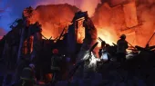 यूक्रेन के ओडिसा बंदरगाह पर रूसी हमले के बाद लगी भीषण आग।- India TV Hindi