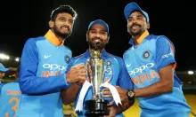 Khaleel Ahmed, Rohit Sharma and Mohammed Siraj- India TV Hindi