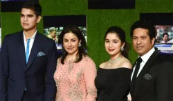 Arjun Tendulkar, Anjali Tendulkar, Sara Tendulkar and Sachin Tendulkar | PTI Photo- India TV Hindi