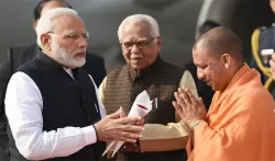 Narendra Modi, Ram Naik and Yogi Adityanath | PTI Photo- India TV Hindi