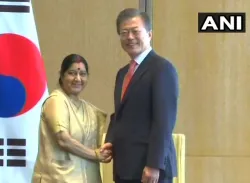 <p>sushma swaraj- moon jae in</p>- India TV Hindi