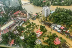 <p>Flood affected areas of Chengannur seen from a Indian...- India TV Hindi