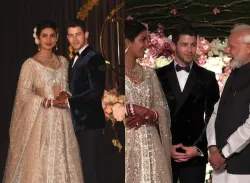 <p>Priyanka chopra and Nick jonas Delhi Reception</p>- India TV Hindi