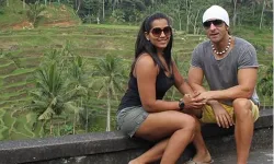 Meghna Naidu with husband- India TV Hindi