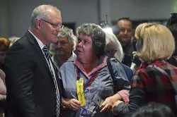 Australia PM Scott Morrison egged at election function in Albury | AP- India TV Hindi