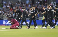 WI vs NZ Match 29: ब्रैथवेट की शतकीय पारी बेकार, सांसे रोक देने वाले मुकाबले में न्यूजीलैंड ने वेस्ट- India TV Hindi