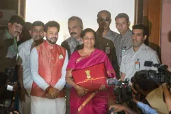 <p>Finance Minister Nirmala Sitharaman with MoS Anurag...- India TV Paisa