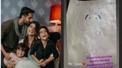 ayushmann khurrana son draw sketch of bala- India TV Hindi