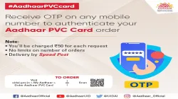 you can use any mobile number to receive OTP for authentication of your Aadhaar PVC order- India TV Paisa