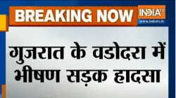 accident in vadodra gujarat । गुजरात के वडोदरा में भीषण सड़क हादसा, दो ट्रकों की टक्कर में 9 लोगों - India TV Hindi