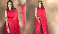 kajal agarwal in red saree- India TV Hindi