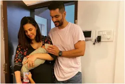 <p>Neha Dhupia, Angad Bedi</p>- India TV Hindi