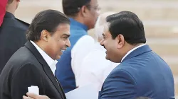 <p>Mukesh Ambani and Gautam Adani</p>- India TV Paisa