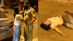 Girl misbehaved with a police officer in Mumbai - India TV Hindi