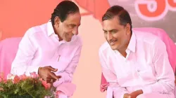 Telangana Finance Minister T Harish Rao with CM K Chandrasekhar Rao - India TV Hindi