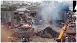 sikar Hanuman temple 2700 kg bread prepared for prasad kneaded flour with the help of crane 25 thous- India TV Hindi