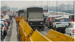 Traffic congestion seen on GT Karnal Road as security has been tightened due to Delhi Chalo protest- India TV Hindi