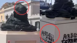 Mahatma Gandhi statue vandalized- India TV Hindi