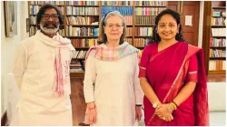 Hemant Soren met Sonia Gandhi in Delhi Kalpana Soren was also present- India TV Hindi