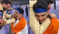 Abhishek Bachchan Hugs Neeraj Chopra- India TV Hindi