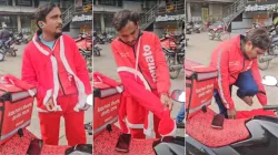 delivery boy in santa claus dress- India TV Hindi